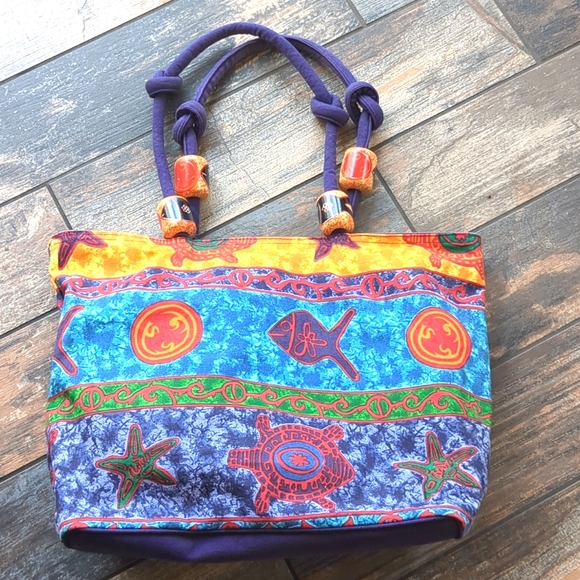 Colorful Patterned Tote Bag - Picture 3 of 11